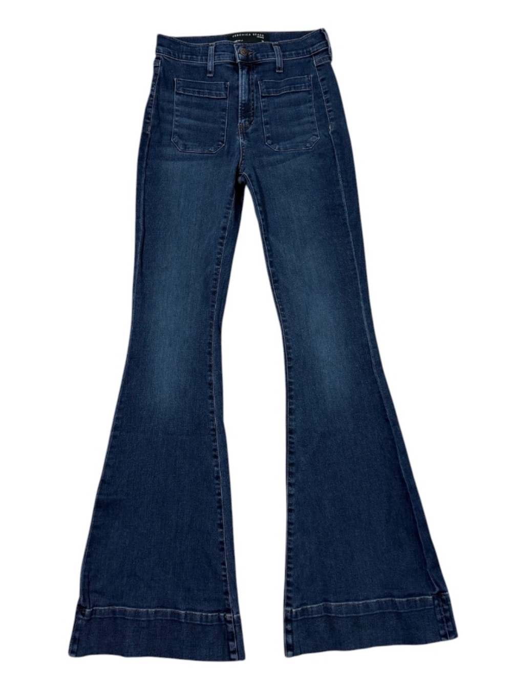 VERONICA BEARD Sheridan High Rise Exaggerated Flare Jeans 26 Dark Ink $298